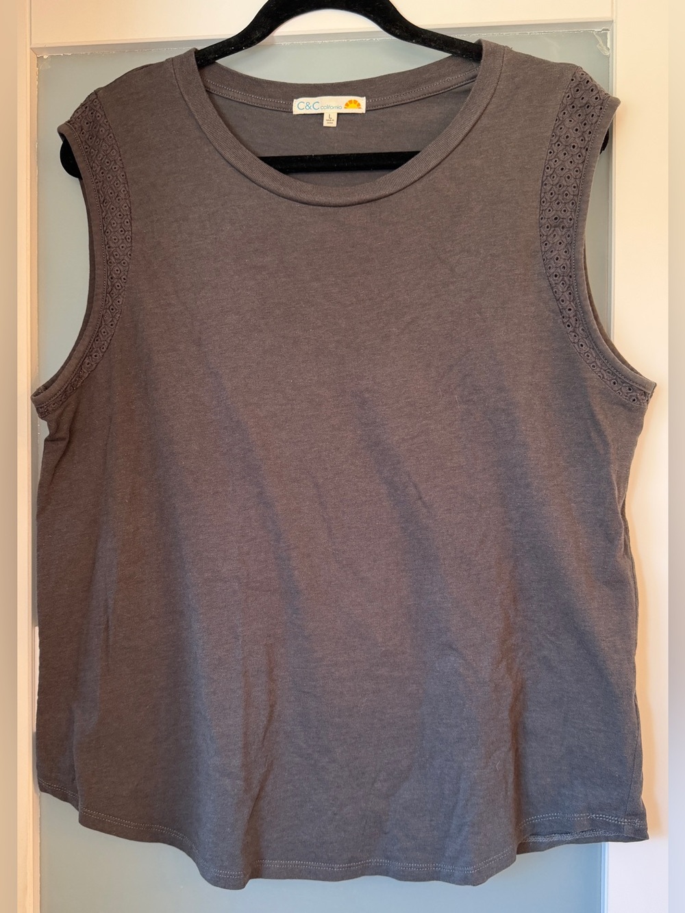 C&C California Gray Sleeveless Top